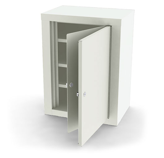 Double Door, Double Lock Narcotic Cabinet with Three Shelves 